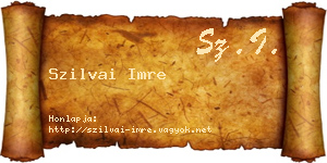Szilvai Imre névjegykártya